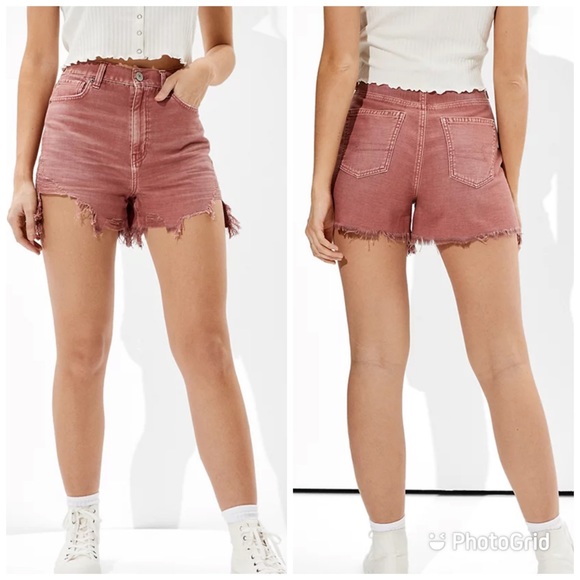 American Eagle Outfitters Pants - American eagle outfitters Highest Waist Denim Mom Shorts size 6